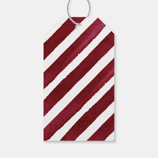 Moderne Waterverf "Joy" Candy Cane Baby shower dat Cadeaulabel (Achterkant)