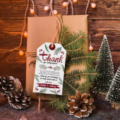 Moderne Waterverf "Joy" Candy Cane Baby shower dat Cadeaulabel