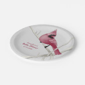 Moderne Waterverf kardinaal vogel Papieren Bordje (Gekanteld)