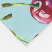 Moderne Waterverf kersen: sappig bessenpatroon Fleece Deken (Hoek)