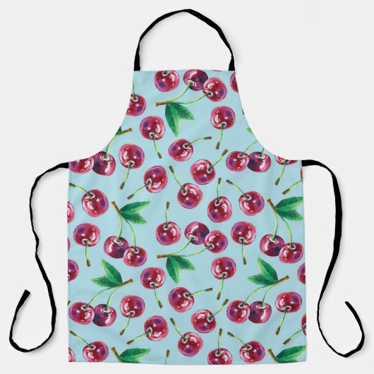 Moderne Waterverf kersen: sappig bessenpatroon Schort (Voorkant)