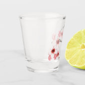 Moderne Waterverf Kersenbloesem Bloesem Huwelijk Shot Glas (Links)