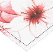 Moderne Waterverf kersenbloesem Japans geïnspireer Korte Tafelloper (Hoek)