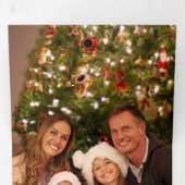 Moderne Waterverf Kerst Botanische Twee-Foto Drieluik Wenskaart (Binnenzijde eerst)