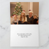 Moderne Waterverf Kerst Botanische Twee-Foto Kaart (Binnen)