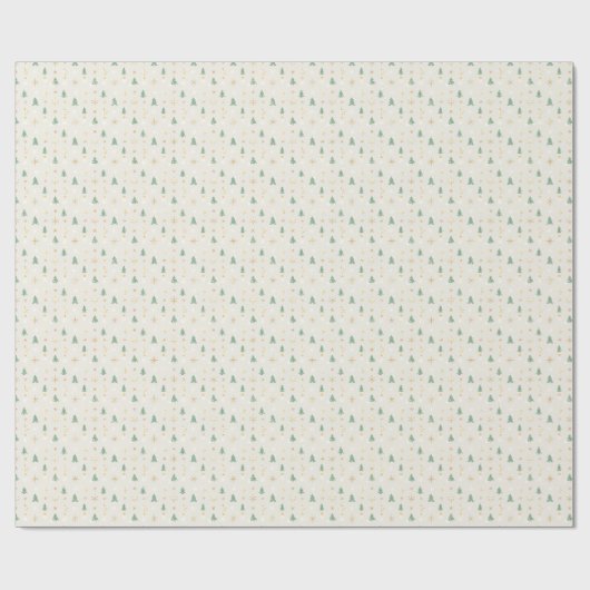 Moderne Waterverf Kerst Groen Dennengewas Cadeaupapier (Vlak)