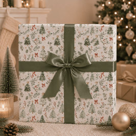 Moderne Waterverf Kerst Inpakpapier