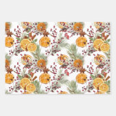 Moderne Waterverf Kerst Invernal specerijen Inpakpapier Vel (Voorkant 3)