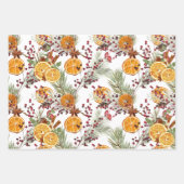 Moderne Waterverf Kerst Invernal specerijen Inpakpapier Vel (Voorkant 2)