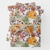 Moderne Waterverf Kerst Invernal specerijen Inpakpapier Vel (In situ)