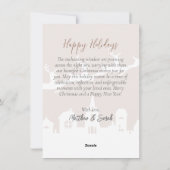 Moderne Waterverf Kerst Ornament Rendier Flat Feestdagenkaart (Achterkant)