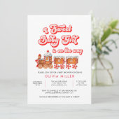 Moderne Waterverf kerstBaby shower Kaart (Staand voorkant)