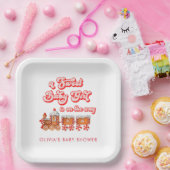 Moderne Waterverf kerstBaby shower Papieren Bordje (Feest)