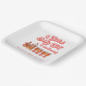 Moderne Waterverf kerstBaby shower Papieren Bordje (Gebogen)