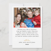 Moderne Waterverf kerstboom foto Feestdagenkaart (Achterkant)