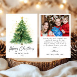 Moderne Waterverf kerstboom foto Feestdagenkaart<br><div class="desc">Vier het seizoen met onze Modern Waterverf Christmas Tree Photo Holiday Kaart! Met een prachtig beschilderde waterverf kerstboom naast je favoriete familiefoto, combineert deze kaart feestelijke kunst perfect met persoonlijke warmte. Het design met zachte waterverf voegt een vleugje elegantie toe, terwijl de moderne lay-out ervoor zorgt dat uw foto als...</div>