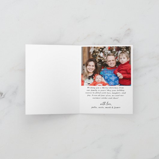 Moderne Waterverf kerstboom foto Kaart (Binnen)