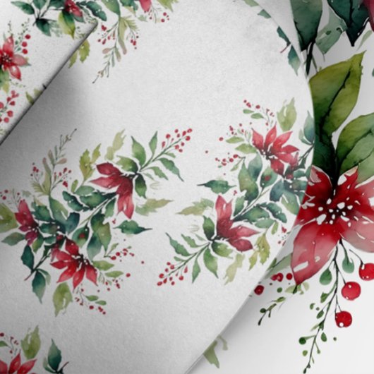 Moderne Waterverf kerstboom kerstvakantie Inpakpapier Vel