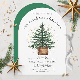 Moderne Waterverf Kerstboom Minimaal Eenvoudig Kaart