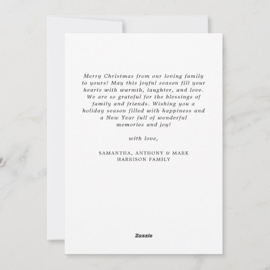 Moderne Waterverf kerstboom niet foto Feestdagenkaart (Achterkant)