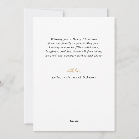 Moderne Waterverf kerstboom niet foto Feestdagenkaart (Achterkant)