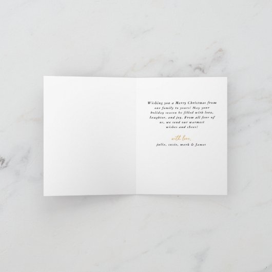 Moderne Waterverf kerstboom niet foto Kaart (Binnen)