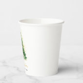 Moderne Waterverf kerstboom niet foto Papieren Bekers (Links)