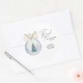 Moderne Waterverf kerstboombaby shower Ronde Sticker (Envelop)