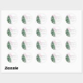 Moderne waterverf kerstboombaby shower ronde sticker (Vel)