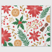 Moderne Waterverf kerstboompijn Cadeaupapier (Vlak)