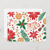 Moderne Waterverf kerstboompijn Feestdagenkaart (Voorkant / Achterkant)