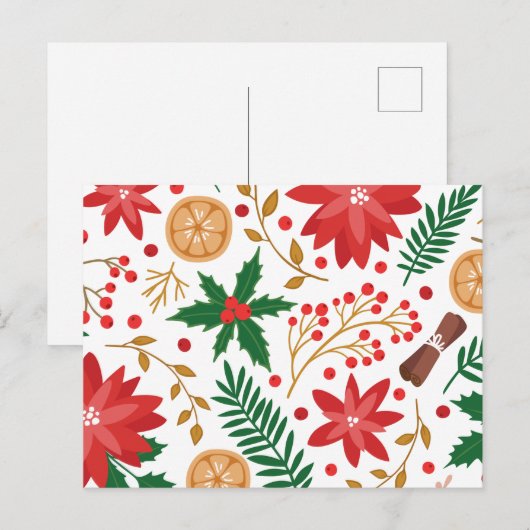 Moderne Waterverf kerstboompijn Feestdagenkaart (Voorkant / Achterkant)