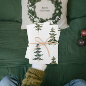 Moderne Waterverf kerstboompijn Inpakpapier Vel