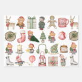 Moderne Waterverf kerstboompijn Inpakpapier Vel (Voorkant 3)