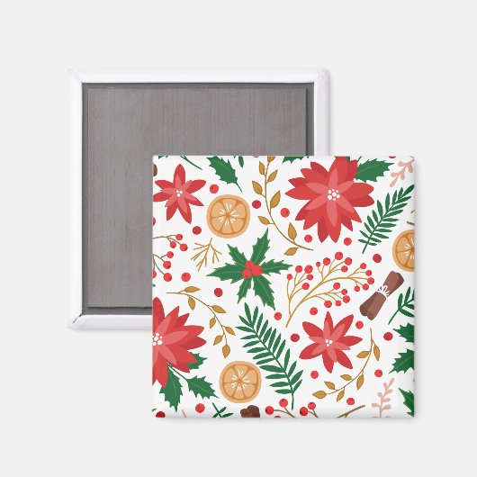 Moderne Waterverf kerstboompijn Magneet (Voorkant / Achterkant)