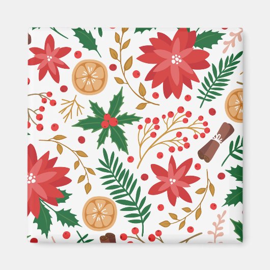 Moderne Waterverf kerstboompijn Magneet (Voorkant)