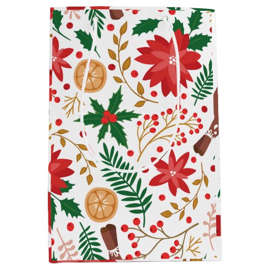 Moderne Waterverf kerstboompijn Medium Cadeauzakje (Voorkant)