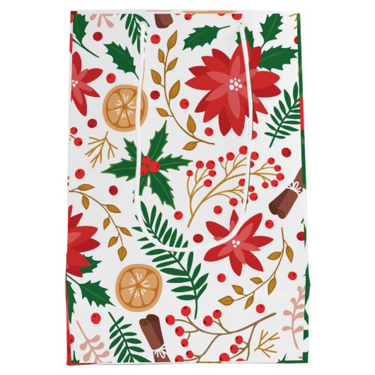 Moderne Waterverf kerstboompijn Medium Cadeauzakje (Achterkant)