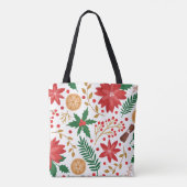 Moderne Waterverf kerstboompijn Tote Bag (Achterkant)