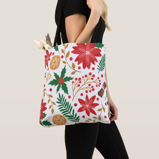 Moderne Waterverf kerstboompijn Tote Bag (Dichtbij)