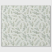 Moderne Waterverf kerstdennenbladeren Cadeaupapier (Vlak)