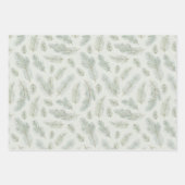 Moderne Waterverf kerstdennenbladeren Inpakpapier Vel (Voorkant 3)