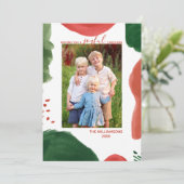 Moderne Waterverf kerstkaart (Staand voorkant)