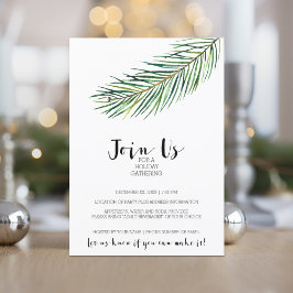 Moderne Waterverf kerstkantoor Gold Kaart