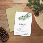 Moderne Waterverf kerstkantoor Gold Kaart