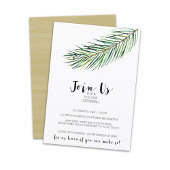 Moderne Waterverf kerstkantoor Gold Kaart