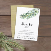 Moderne Waterverf kerstkantoor Gold Kaart