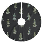 Moderne waterverf Kerstmis donker Kerstboom Rok (Voorkant)