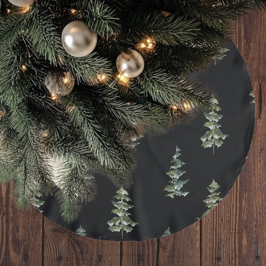 Moderne waterverf Kerstmis donker Kerstboom Rok