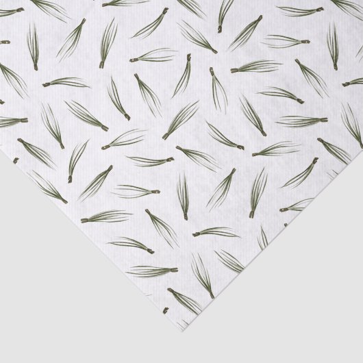 Moderne Waterverf kerstmis met Needle Greenery Tissuepapier (Detail)